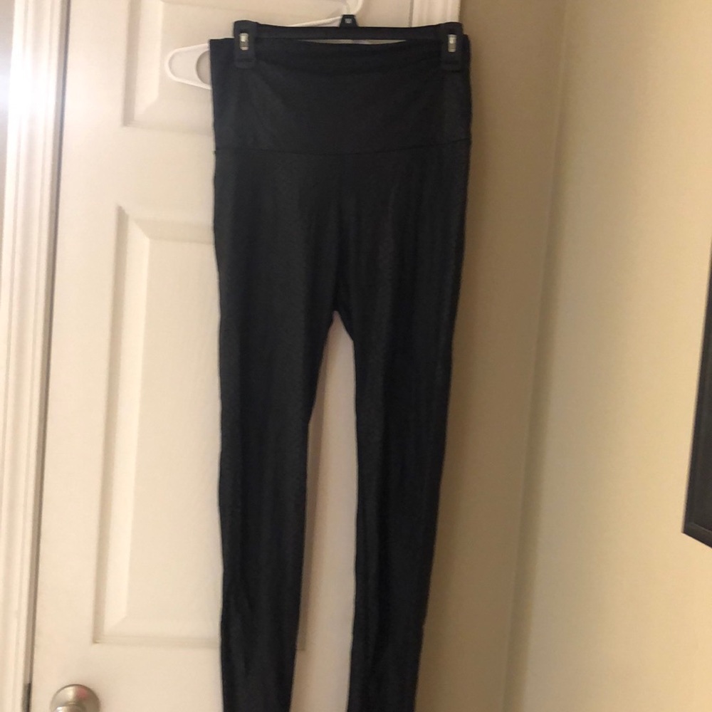 Black snakeskin leggings